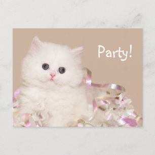 Kitten party! invitation postcard