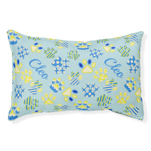Kitten Paws Blue Personalized Cat Pet Bed