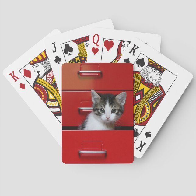 Kitten Peeking Poker Cards (Back)