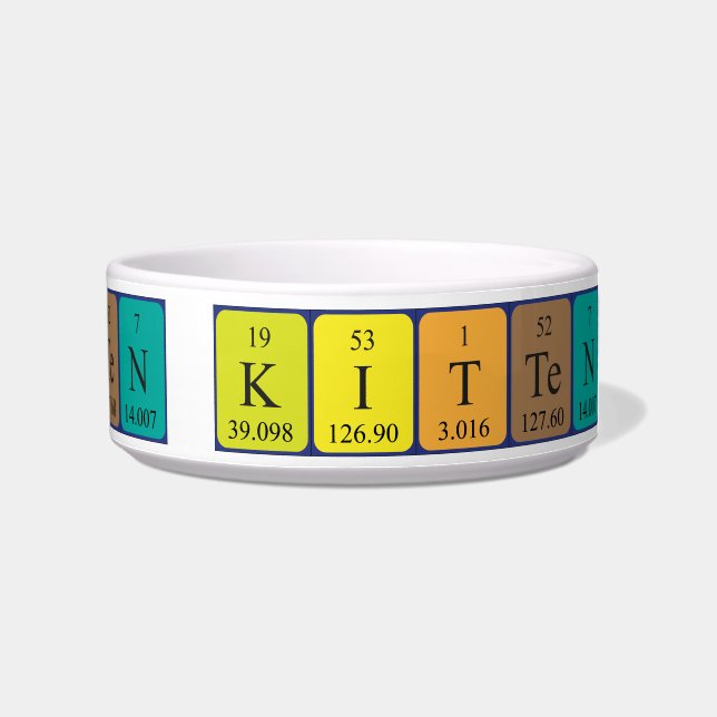 Kitten periodic table name pet bowl 1A (Right)