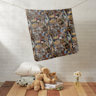 Kitten Photo Collage, Baby Blanket