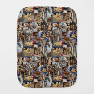 Kitten Photo Collage, Baby Burp Cloth
