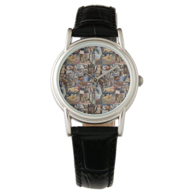 Kitten Photo Collage, Ladies Wristwatch (Front)