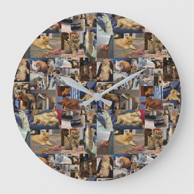 Kitten Photo Collage, Wall Clock (Front)