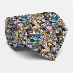 Kitten Photo Collarge, Neck Tie