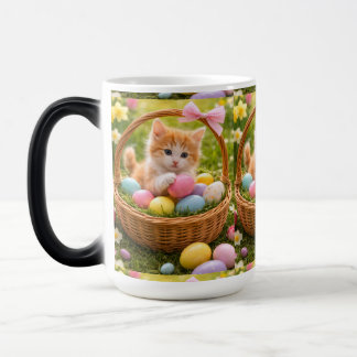 Kitten Photo Easter Eggs Pattern  Color Morph Mug