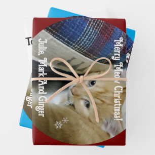 Kitten Photo Text Name, Replace, Wrapping Paper Sheets