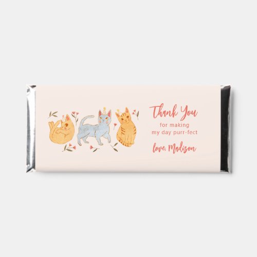 Kitten Pink Birthday Party Thank You Hershey Bar Favors