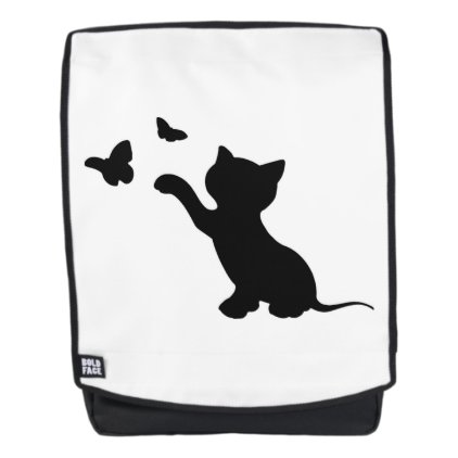 KITTEN PLAYING WITH BUTTERFLIES BACKPACK