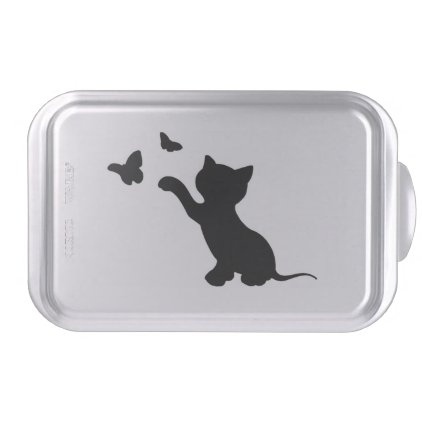 KITTEN PLAYING WITH BUTTERFLIES CAKE PAN