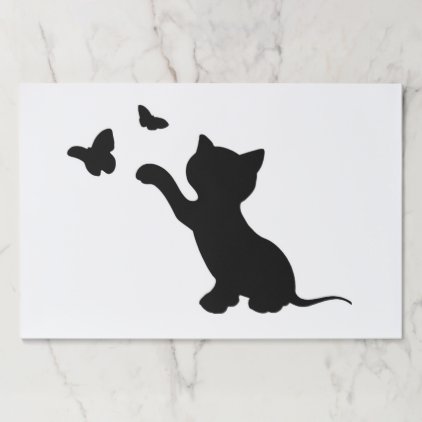 KITTEN PLAYING WITH BUTTERFLIES PAPER PAD