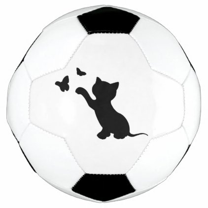 KITTEN PLAYING WITH BUTTERFLIES SOCCER BALL