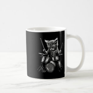 Kitten Rock Band Drummer Cat Playing Drums  Coffee Mug