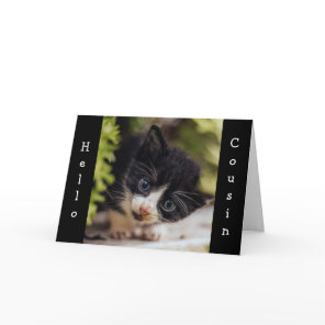 KITTEN SAYS "HAPPY BIRTHDAY" COUSIN CARD