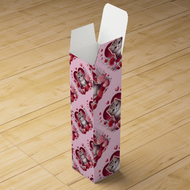 Kitten Sitting in Box With Flowers and Gifts  (Opened)