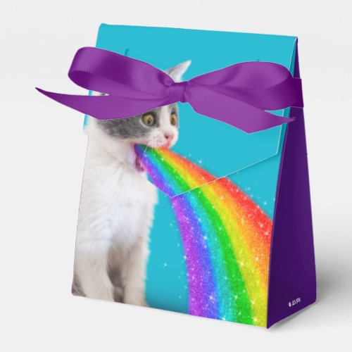 Kitten Spits Up Rainbow Favor Boxes