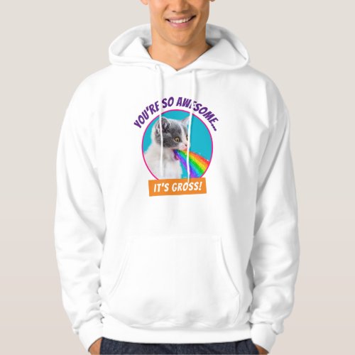 Kitten Spits Up Rainbow Hoodie