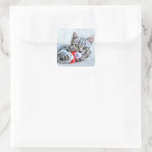 Kitten Square Sticker