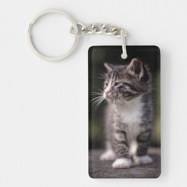 Kitten Standing Tall Keychain (Front)