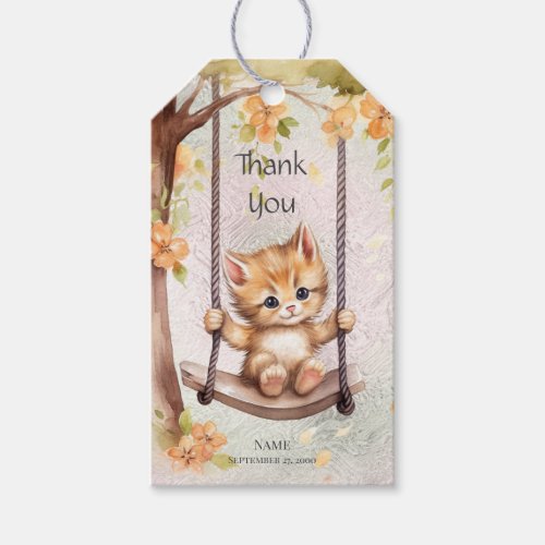 Kitten Swing Gift Tag