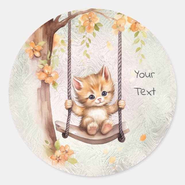Kitten Swing Sticker (Front)