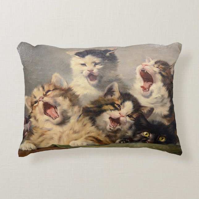 Kitten Symphony by Julius Adam II Accent Pillow (Front)