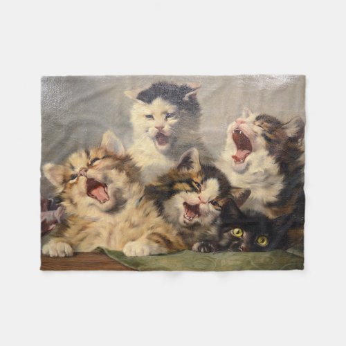 Kitten Symphony by Julius Adam II Fleece Blanket