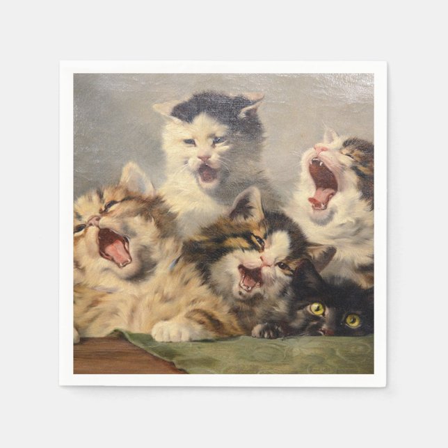 Kitten Symphony by Julius Adam II Napkins (Front)