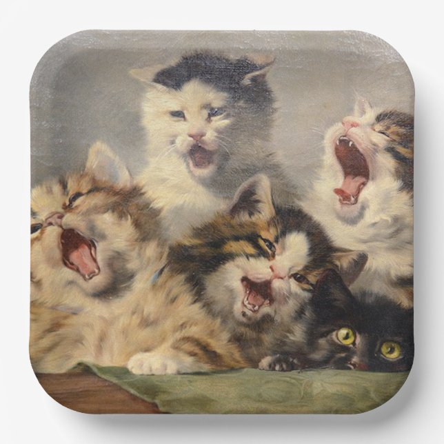 Kitten Symphony by Julius Adam II Paper Plates (Front)
