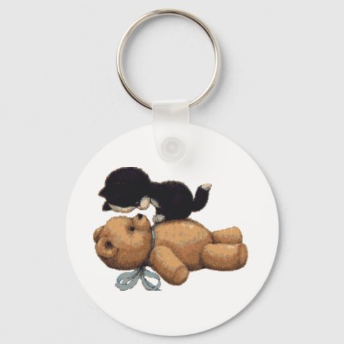 Kitten  Teddy Bear Gifts Keychain