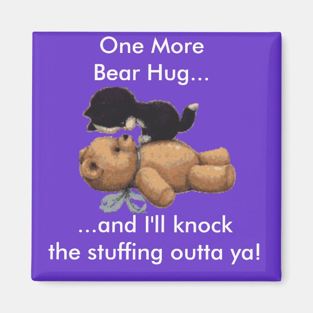 Kitten & Teddy Bear Gifts Magnet (Front)