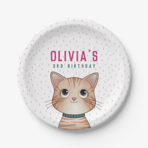 Kitten themed birthday for an adorable party paper plates