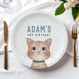 Kitten themed birthday for an adorable party paper plates