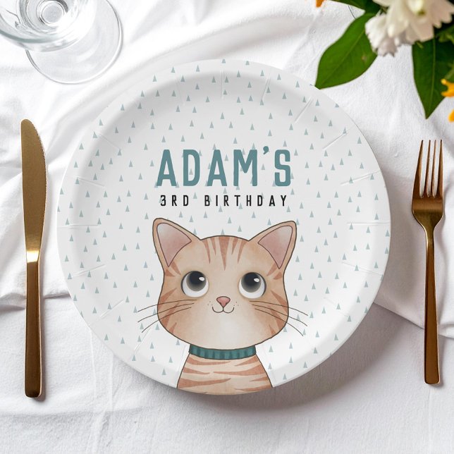 Kitten themed birthday for an adorable party paper plates (Creator Uploaded)