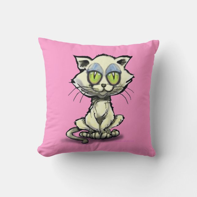 Kitten Throw Pillow (Front)
