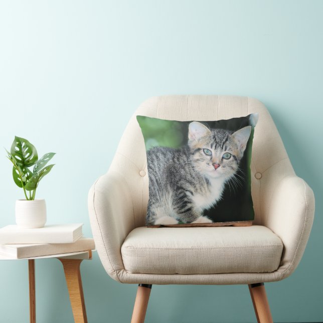 Kitten Throw Pillow (Chair)