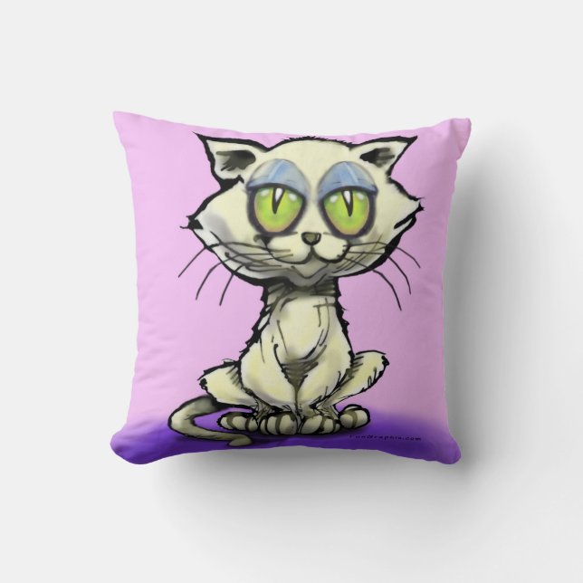 Kitten Throw Pillow (Front)