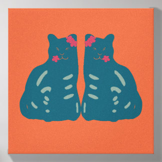 Kitten Twins Canvas Art Photo Tile