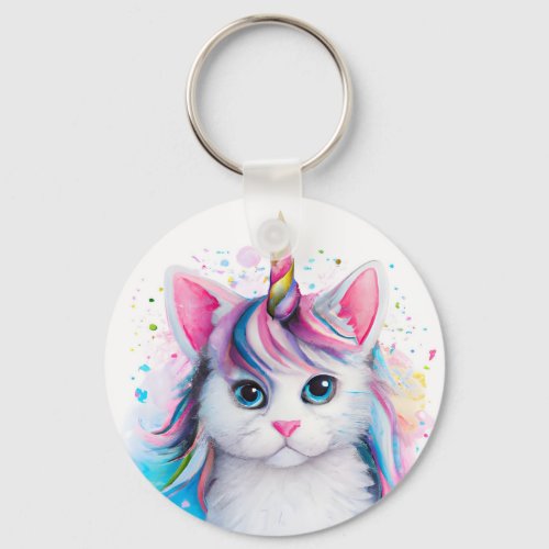 Kitten Unicorn Keychain