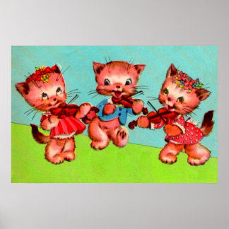 kitten violinists trio poster