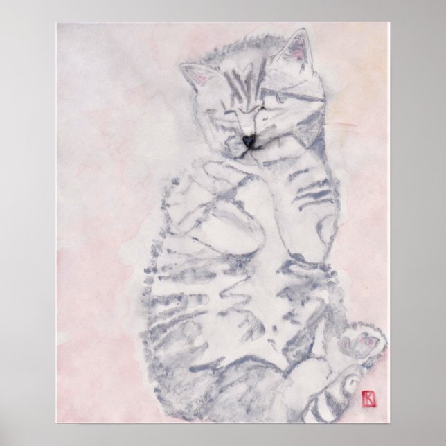 Kitten Watercolor by Karen Poppy - Print (Matte) (Front)
