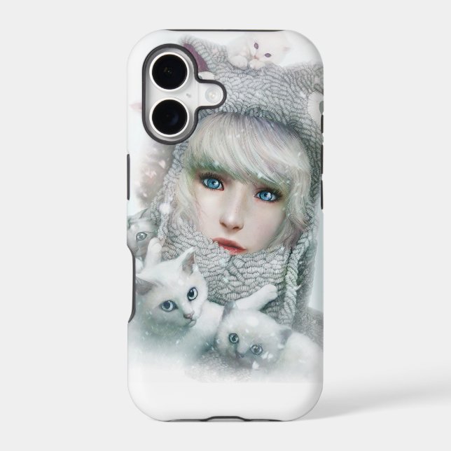 Kitten Winter Iphone Case (Back)