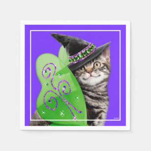 Kitten Witch Fairy Napkins