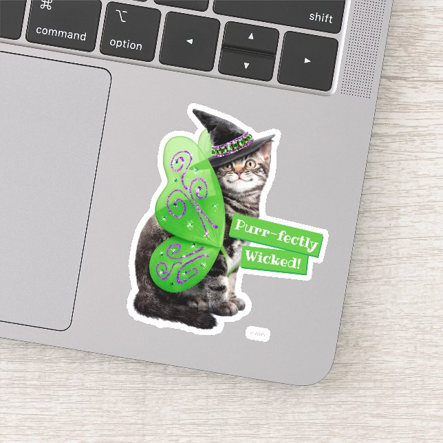 Kitten Witch Fairy Sticker (Detail)