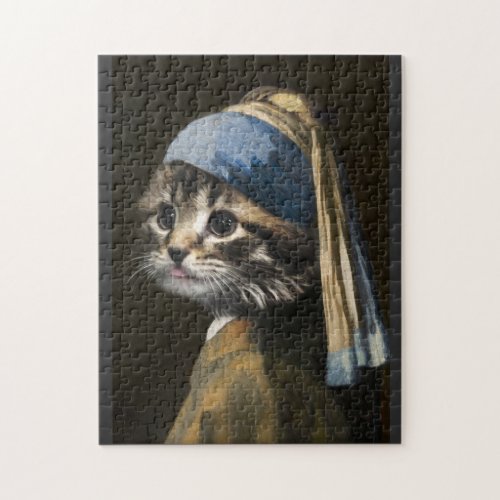 Kitten with a Pearl Earring Puzzle