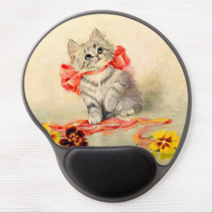 Kitten with a Red Ribbon Gel Mouse Pad