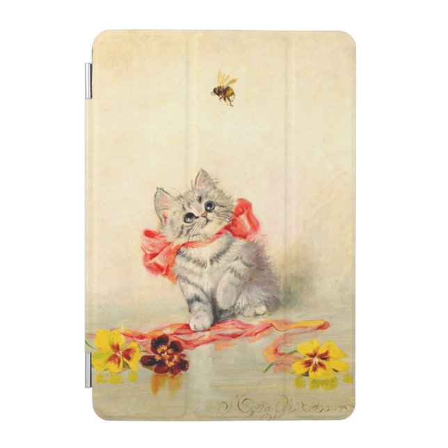 Kitten with a Red Ribbon iPad Mini Cover (Front)