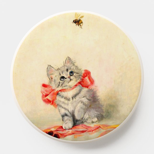 Kitten with a Red Ribbon PopSocket (Popsocket)
