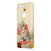 Kitten with a Red Ribbon Uncommon Google Pixel Case (Back/Left)