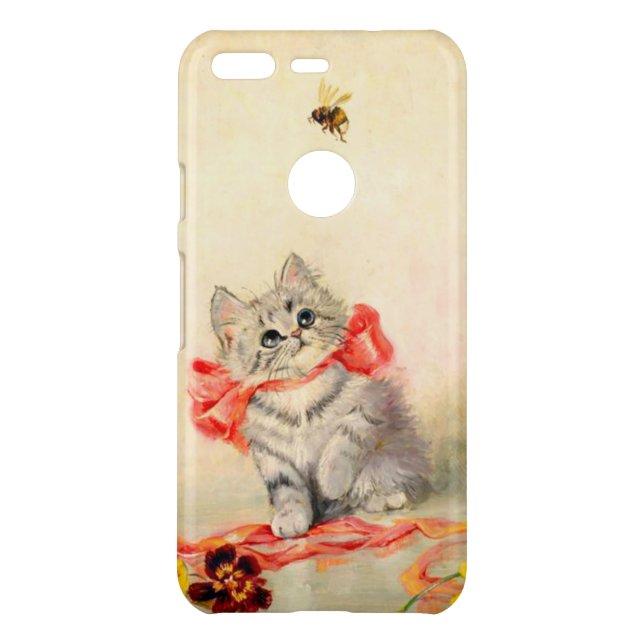 Kitten with a Red Ribbon Uncommon Google Pixel Case (Back)